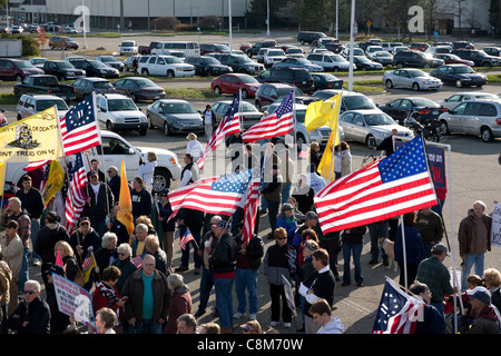 TEA Party Express Rallye Waterford Township, Michigan USA Stockfoto