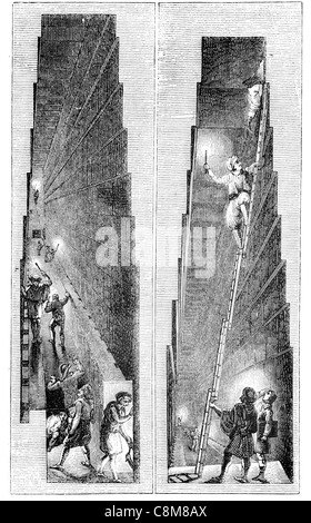 Inneren Galerien der ägyptischen Gizeh Nekropole Plateau Kairo Ägypten antike Monument Pyramide komplexe Pyramiden Wüste Stockfoto