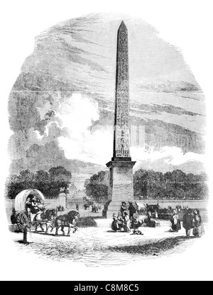 Louis XVI Luxor Obelisk ägyptischen Place De La Concorde Paris Frankreich-Tempel Altägyptens Säule Spalte archäologischen Tourismus Stockfoto