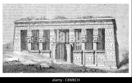 Dendera komplexe antiken ägyptischen Ägypten Nome Schlamm Ziegel Kapelle Schrein Pharaos Pepi I Hathor Tentyra Wallfahrt Gottesdienst im Tempel Stockfoto