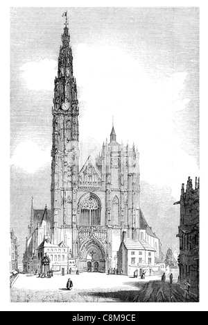 Kathedrale unserer lieben Frau römisch-katholischen Antwerpen Belgien gotischen Stil Jan Pieter Appelmans World Heritage Site Stockfoto