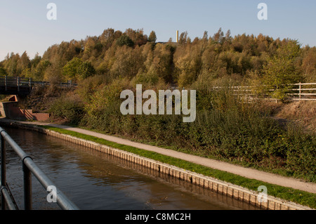 Coventry Kanal und Pooley Country Park, Warwickshire, UK Stockfoto