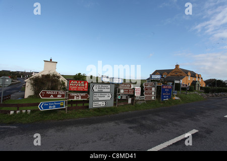 Die Westküste Irlands Zeichen in Doolin n Stockfoto