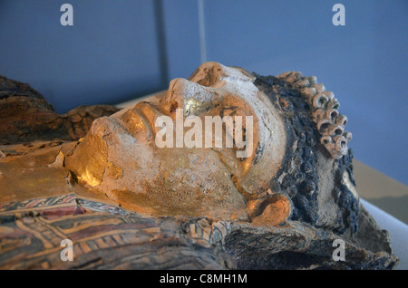 Das Bawati-Museum oder die Mumie-Halle, das Museum enthält Entdeckungen aus einem riesigen Cache von Mumien gefunden in der Oase Bahariya. Stockfoto