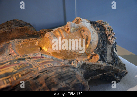 Das Bawati-Museum oder die Mumie-Halle, das Museum enthält Entdeckungen aus einem riesigen Cache von Mumien gefunden in der Oase Bahariya. Stockfoto