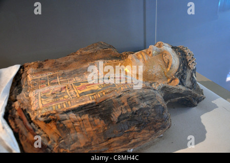 Das Bawati-Museum oder die Mumie-Halle, das Museum enthält Entdeckungen aus einem riesigen Cache von Mumien gefunden in der Oase Bahariya. Stockfoto