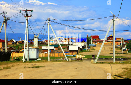 Der Baikalsee. Olchon. Chuschir. Tag. Stockfoto