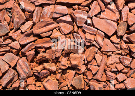 Detail der zerkleinerten Terrakotta Stockfoto