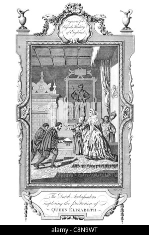 Im niederländischen Ambasador beschäftigt den Schutz der Königin Elizabeth Stockfoto