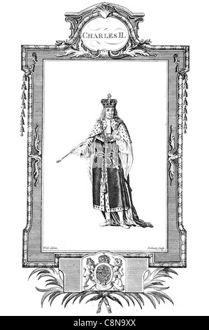 Porträt Charles II Monarch König königlich royal königliche fürstlichen imperial souveränen Herrscher Monarch Potentat gekrönte Haupt Kaiser Stockfoto