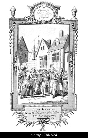 George Jeffreys 1st Baron Jeffreys von Wem 1645 1689 hängenden Richter englischen Lord Chancellor High Steward Gesetz Stockfoto