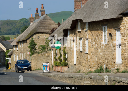 Great Britain, England, Dorset, Zentrum Abbotsbury, Dorf mit strohgedeckten Häusern Stockfoto