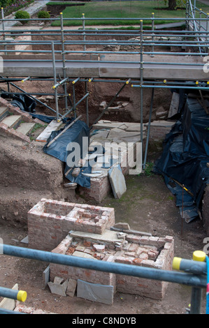 Shakespeares Haus Ausgrabungen, New Place, Stratford, England, UK Stockfoto