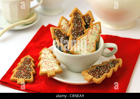 Weihnachtsplätzchen. Rezept zur Verfügung. Stockfoto