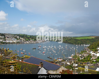 Großbritannien, England, Cornwall, Fowey über Fluß von Polruan Stockfoto