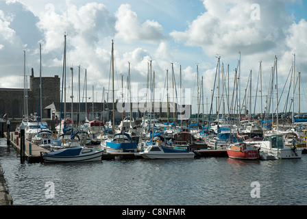 Großbritannien, Wales, Aberystwyth, Yachten in der marina Stockfoto