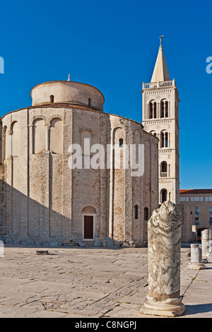 Das Forum, Marktplatz der Stadt Zadar Dalmatien Kroatien Europa Stockfoto