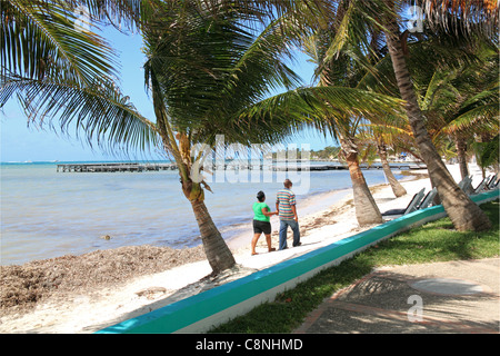 Banyan Bay Villas, San Pedro, Ambergris Caye (aka La Isla Bonita / Die schöne Insel), Barrier Reef, Belize, Karibik, Zentral- und Lateinamerika Stockfoto