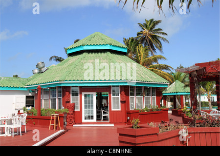 Ricos Bar & Grill, San Pedro, Ambergris Caye (aka La Isla Bonita / Die schöne Insel), Barrier Reef, Belize, Karibik, Zentral- und Lateinamerika Stockfoto