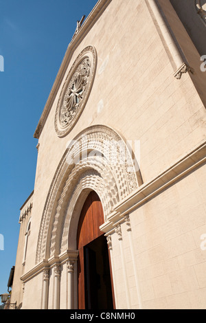 Castelmola Dom, Piazza Duomo, Castelmola, Sizilien, Italien Stockfoto