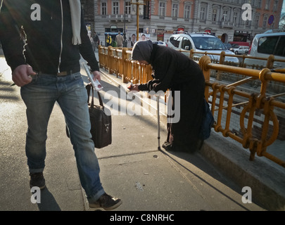 Reverend Gabor Ivanyi der Hoffnung der armen Roma in Budapest Ungarn Stockfoto