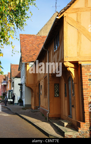 15. Jahrhundert kleine Halle, Marktplatz, Lavenham, Suffolk, England, Vereinigtes Königreich Stockfoto