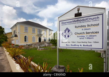 Ebenezer methodistische Kirche, Nassau, New Providence Island, Bahamas, Caribbean Stockfoto