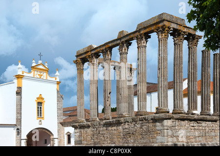 Römische Tempel der Diana, Evora, Alentejo, Portugal Stockfoto