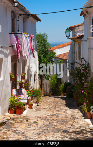 Castelo de Vide, mittelalterliche Straße, Alentejo, Portugal Stockfoto