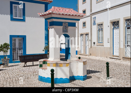 Ericera, typische Straße, Küste von Lissabon, Portugal Stockfoto