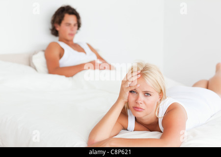 Paar verärgert, nachdem er ein argument Stockfoto