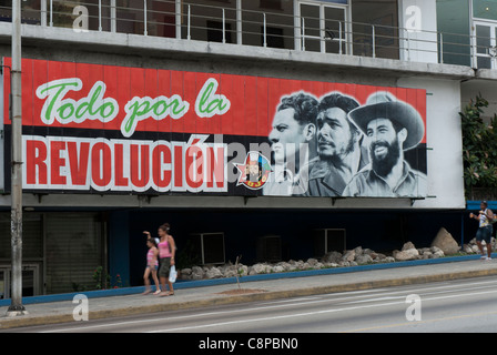 Propaganda-Plakat für die kubanische Revolution Stockfoto