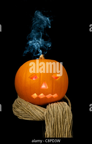 Ein Halloween-Kürbis Stockfoto