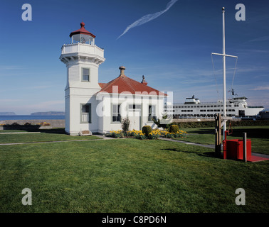 AA05940-01... WASHINGTON - Mukilteo Leuchtturm auf Besitz Sound bei Mukilteo. Stockfoto