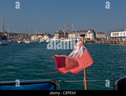 Boot im Hafen von Weymouth Stockfoto