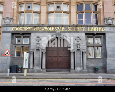 Eingang zum Coop-Großhandel Gesellschaft begrenzt in Manchester UK Stockfoto