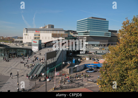 Der Haupteingang zum Westfield Stratford City Shopping Centre, London, Großbritannien Stockfoto