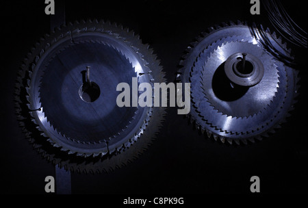 Tools auf einem schwarzen Hintergrund, Licht Pinsel Stockfoto