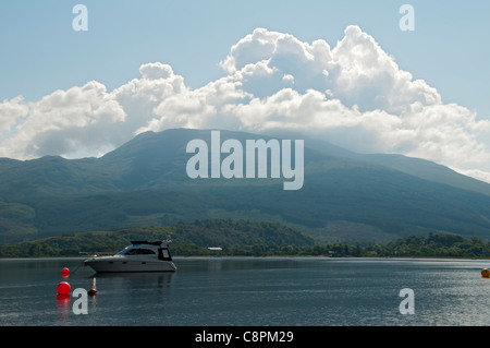 Ben Cruachan über Loch Etive aus Airds Bay, Argyll, Highland Region, Schottland, Großbritannien. Stockfoto