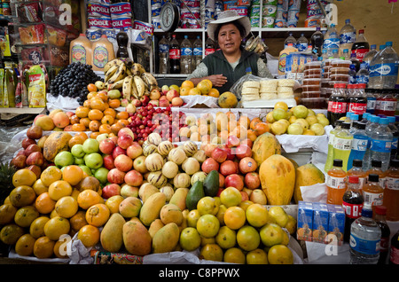Indoor Wochenmarkt Chivay Colca Canyon Peru Stockfoto