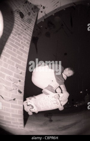 Skateboard Sitzung im Oktober 1987 in Visalia, Kalifornien. Stockfoto