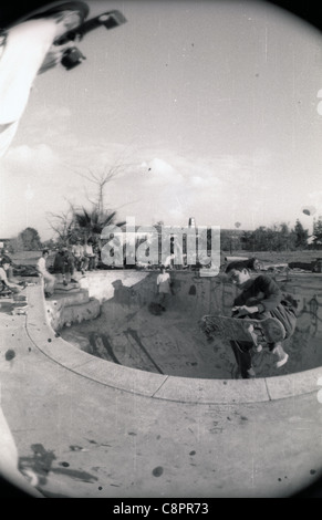 Skateboard Sitzung im Oktober 1987 in Visalia, Kalifornien. Stockfoto