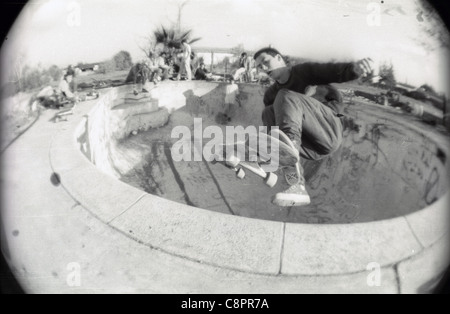 Skateboard Sitzung im Oktober 1987 in Visalia, Kalifornien. Stockfoto