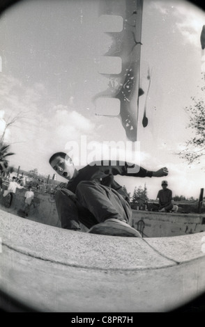 Skateboard Sitzung im Oktober 1987 in Visalia, Kalifornien. Stockfoto