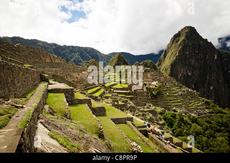Inka-Terrassen bei Region Machu Picchu Cusco Peru Stockfoto