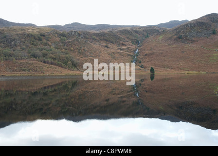 Großbritannien, Wales, Snowdonia, Llyn Dinas Bergsee in der Nähe von Beddgelert Stockfoto