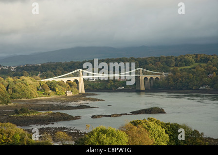 Großbritannien, Menai Bridge zwischen Anglesey und Wales Stockfoto