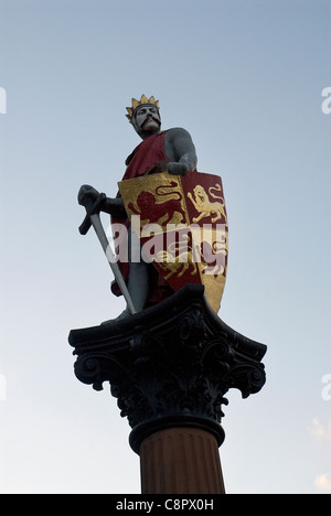 Großbritannien, Wales, Conwy, Statue von Llewellyn der große Stockfoto