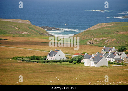 Frankreich, Bretagne, Belle-Ile-de-Mer von Goulphar Leuchtturm Stockfoto