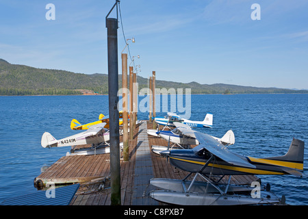 Wasserflugzeuge andocken. Ketchikan. Alaska. USA Stockfoto